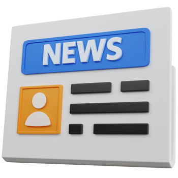 3d rendering newspaper isolated png