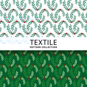 Floral textile pattern design vector. Unique and abstract Fabric textile pattern design template vector