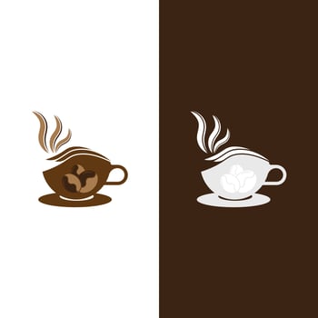 Coffee cup logo template vector