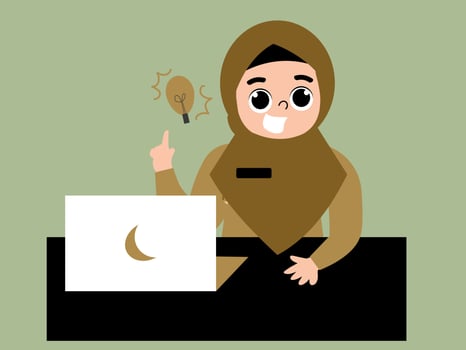 Civil Servant as Indonesian Teacher Character vector