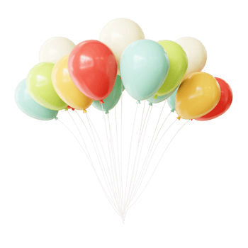 3D Birthday Color Balloon png