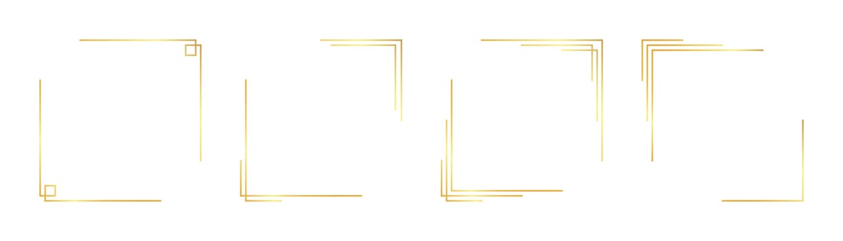 square gold frame vector