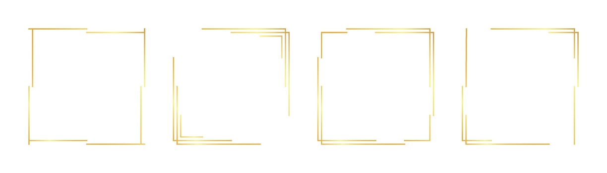 square gold frame vector