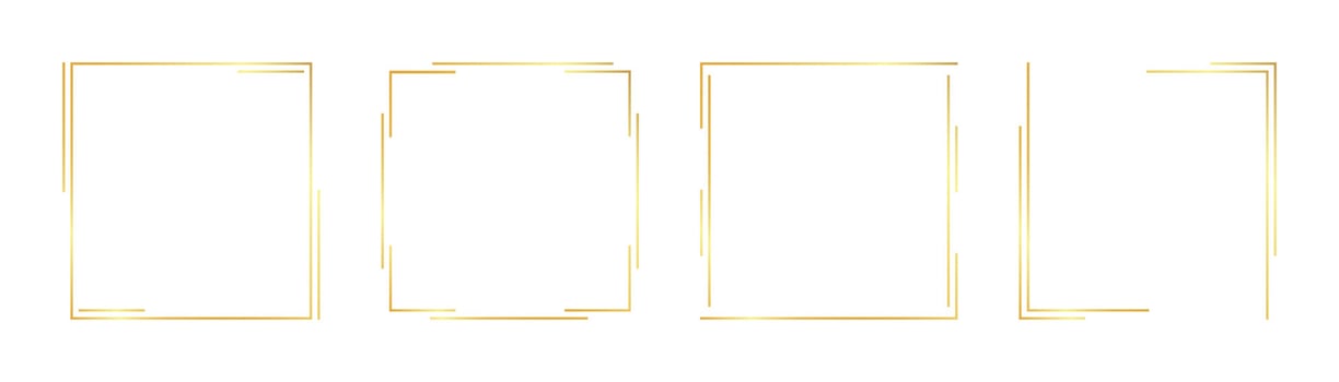 square gold frame vector