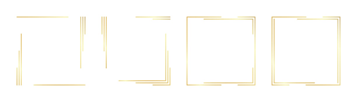 square gold frame vector