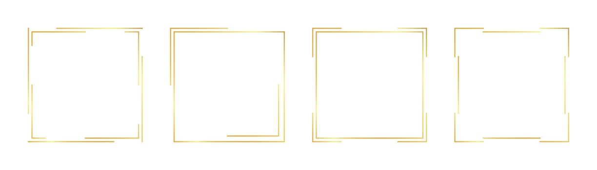 square gold frame vector