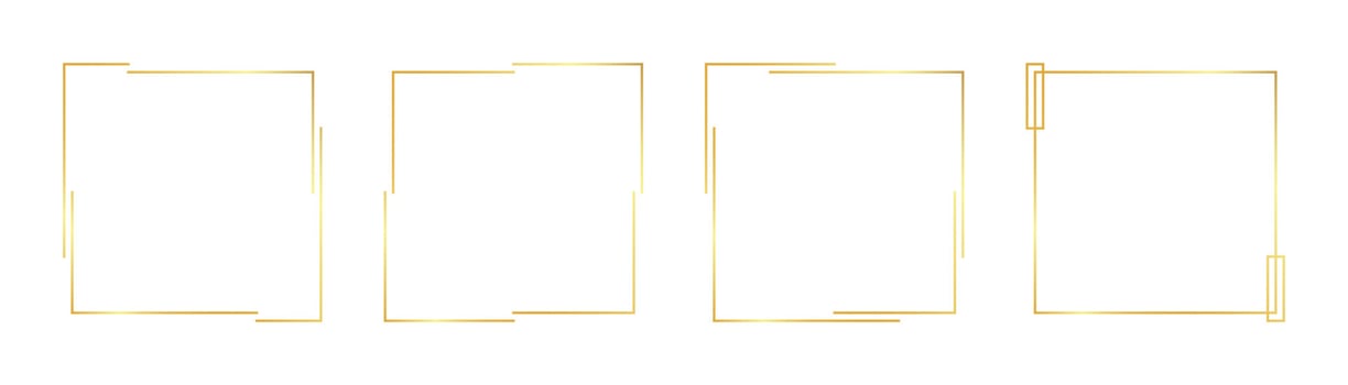 square gold frame vector