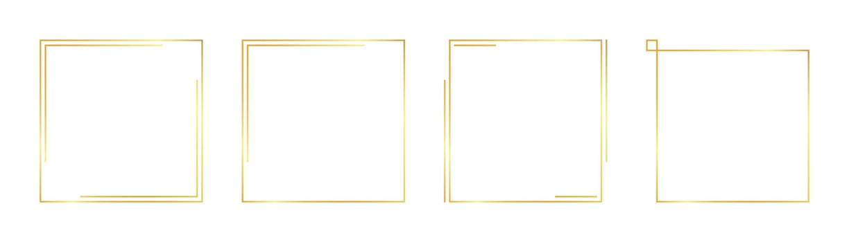 square gold frame vector
