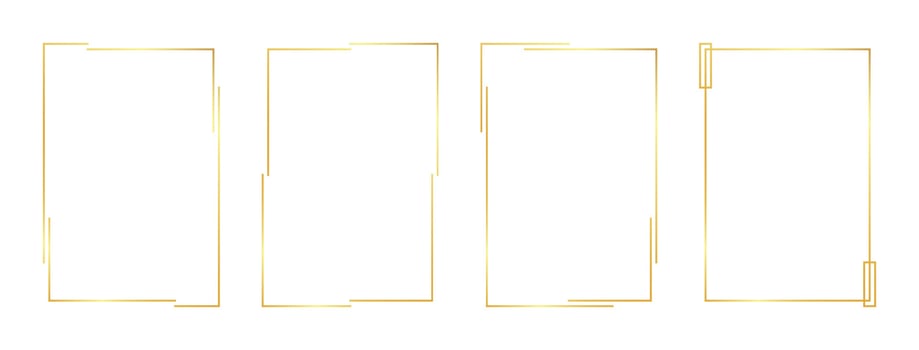 rectangle gold frame vector