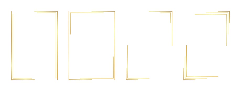 rectangle gold frame vector