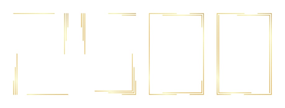 rectangle gold frame vector