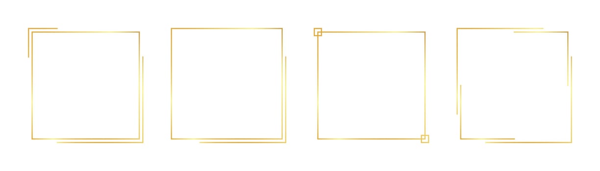 square gold frame vector