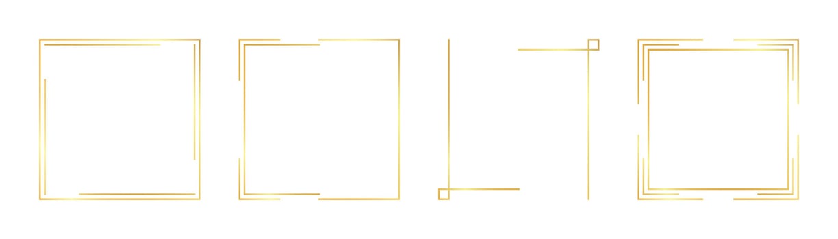 square gold frame vector