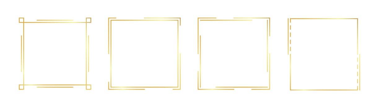 square gold frame vector