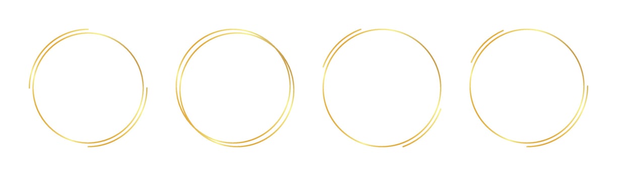circle gold frame vector