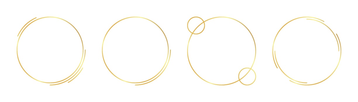 circle gold frame vector