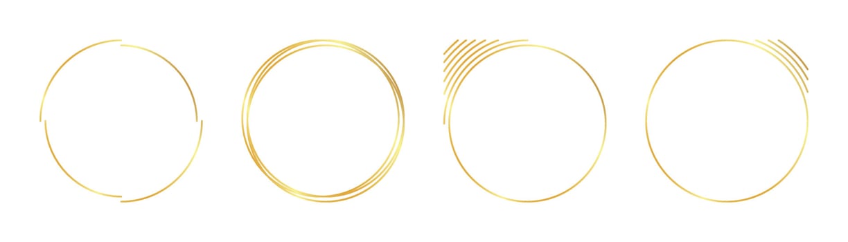 circle gold frame vector