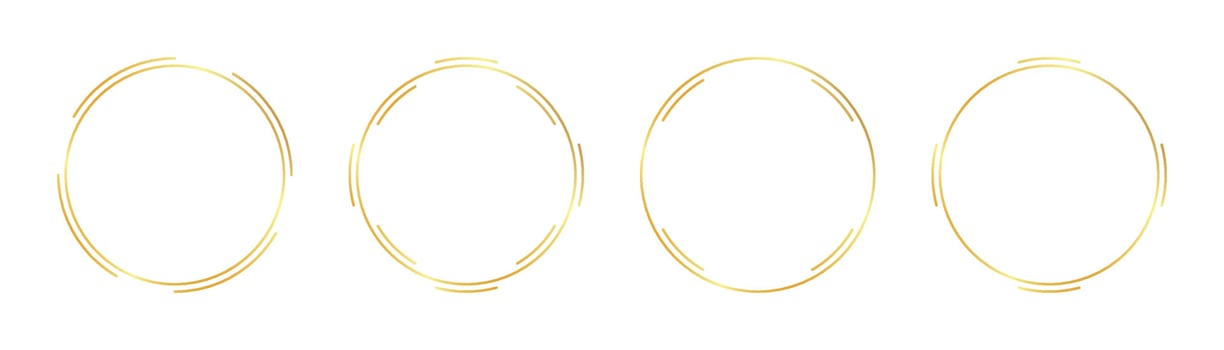 circle gold frame vector