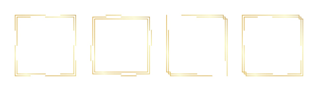 square gold frame vector