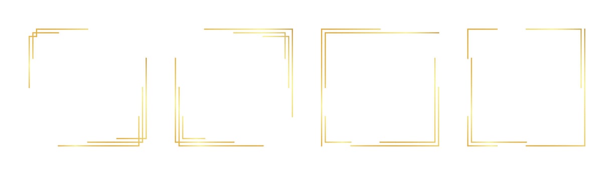 square gold frame vector