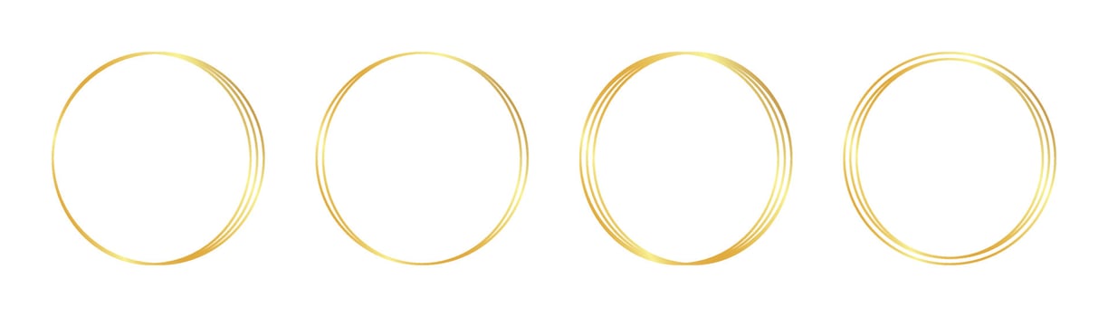 circle gold frame vector