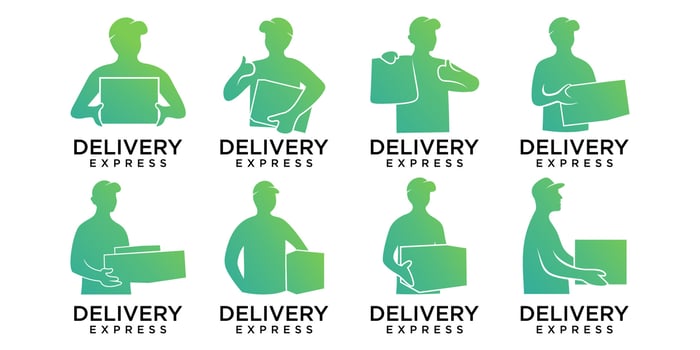 Delivery icon set Logo Design Vector Template