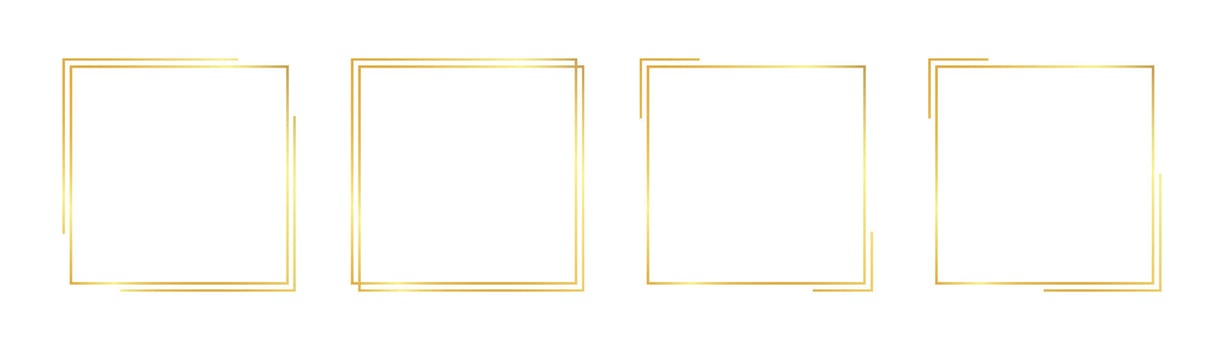 square gold frame vector