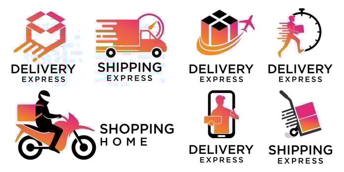 Delivery, shipping set icons. Vector illustration