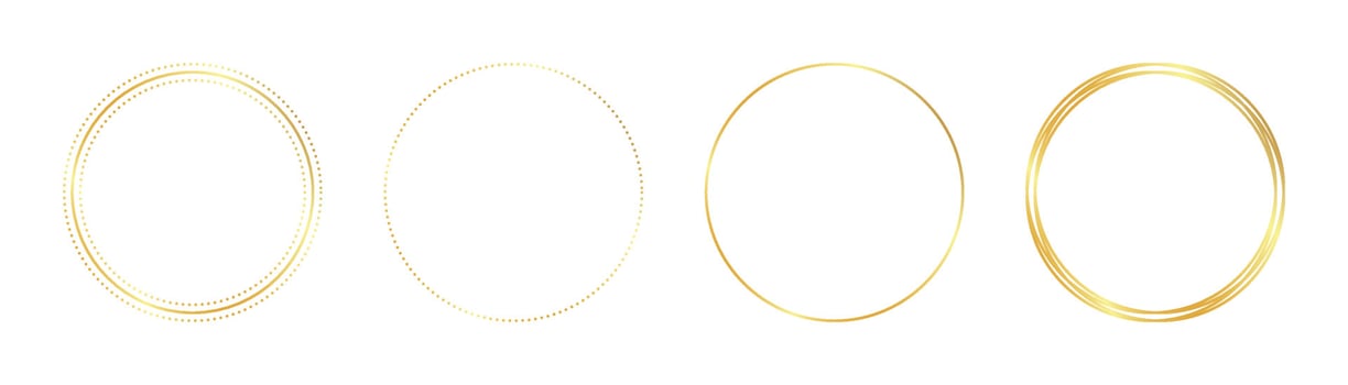 circle gold frame vector