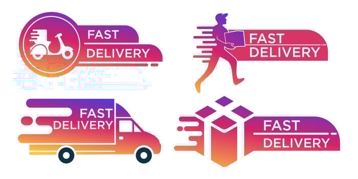 collection Delivery logo design template vector