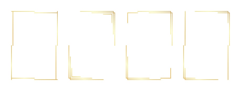 rectangle gold frame vector