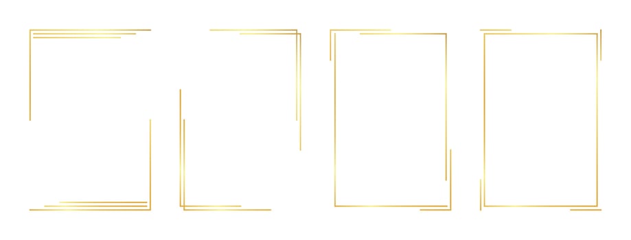 rectangle gold frame vector