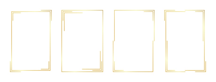 rectangle gold frame vector