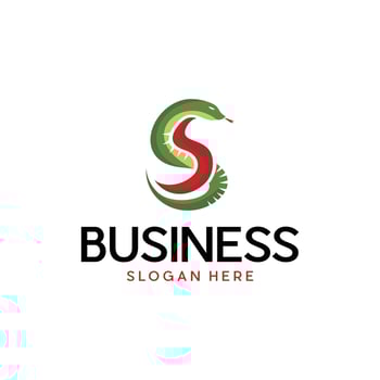Snake Animal Reptile Illustration Logo vector