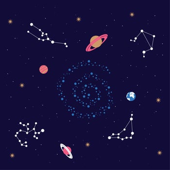 milkyway space scene vector