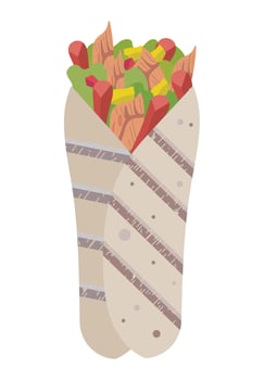 fresh flutes mexican vector