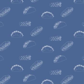mexican burritos and tacos pattern vector