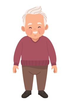 old man standing vector