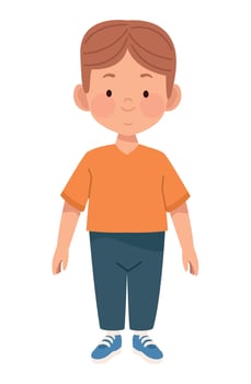 blond little boy vector