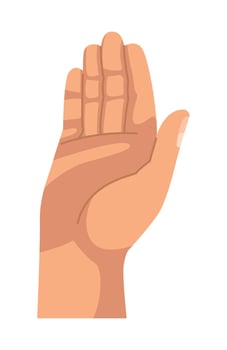 hand human receiving vector