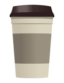 takeaway beverage pot mockup vector