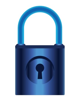 safe padlock realistic technology vector