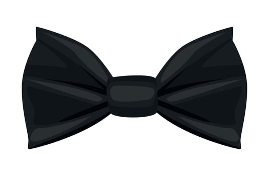elegant black bowtie accessory vector