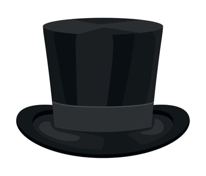 black elegant tophat vector