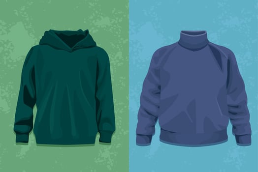 two cotton coats vector