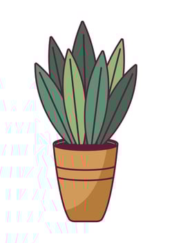 houseplant with leafs vector