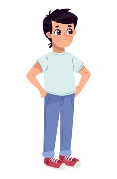 young man standing character vector