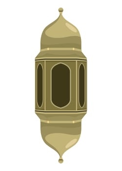 golden muslim lamp vector