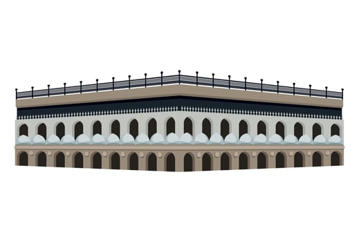 mecca mosque building facade vector