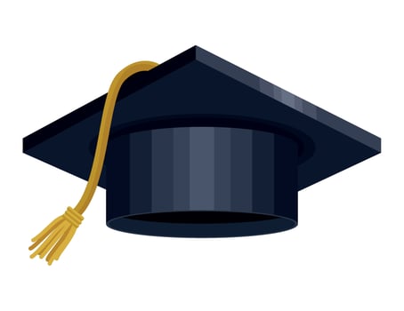 graduation hat blue vector